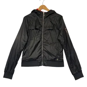 Helly Hansen Embla Womens Black Hooded‎ Windbreaker Jacket Red Lining Size M thumbnail 1