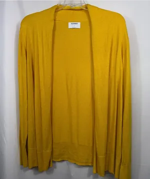 Old Navy XL Mustard Yellow Open Front Cardigan thumbnail 1