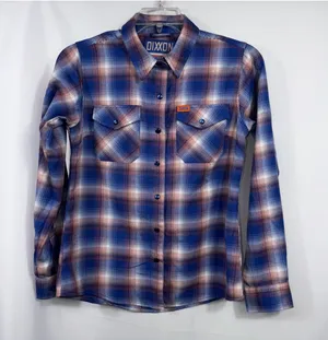 Dixxon The Great One 13 Women’s M Blue Plaid Flannel thumbnail 1