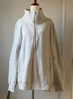 lululemon Funnel Neck Half-Zip Scuba Cowl Neck Long Sweater XL/XXL *flawed thumbnail 1