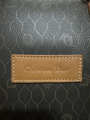 Christian Dion PVC Brown Monogram Travel Duffle Bag with Leather Trim thumbnail 6