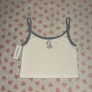 John Galt teddy bear blue and white tank top thumbnail 1