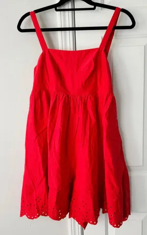 Maeve Sleeveless Eyelet Romper, Size XS thumbnail 2