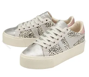 Gola Orchid orchid platform tropic cheetah, silver and pink sneakers size 7 thumbnail 1