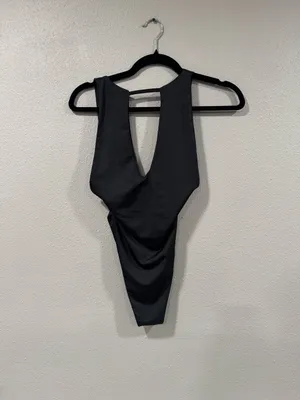 NWT I Saw It First Black Bodysuit thumbnail 2