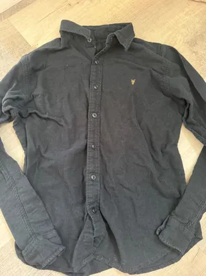 Frye Women's Large Black Button Up Shirt 100% Cotton Western Workwear thumbnail 1