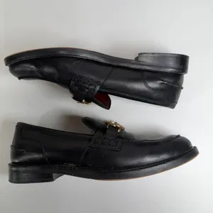 Ted Baker 39 US 8 Drayan Loafer Magnolia Accent Black Leather Gold Bit Shoes thumbnail 4