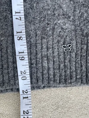 Aritzia Sunday Best Charcoal Cable Knit Sweater luxury comfy soft minimalist S thumbnail 6