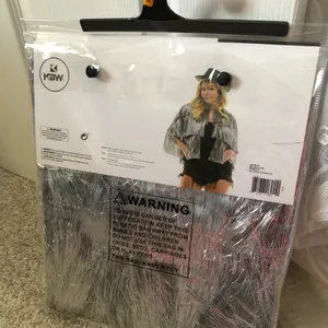 New Silver Tinsel Fringe Jacket women plus size Costume Cowgirl Festival Concert thumbnail 5