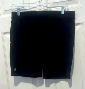 Athleta Tear Away B4 U Play Black Shorts Size XL. Style # 43024. thumbnail 1