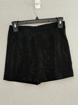 Cloud Ten NWT Rhinestone Black Shorts Size Small thumbnail 4