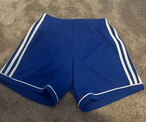 Royal blue athletic shorts Adidas thumbnail 2