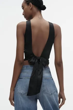 ZARA Top Black Tank thumbnail 3