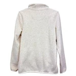 LL Bean Beige Sweater Fleece 1/4 Snap Pullover Pockets Size SMALL Tan thumbnail 6