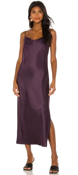 Rag & Bone Women's Deep Plum Pauline Slip Dress Satin Party Glam Size 12 NWT thumbnail 1