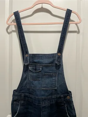 Free People We The Free Milo washed Denim Overalls Size 26 thumbnail 6