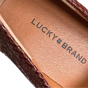 EUC Lucky Brand Leather Salima Loafers Brown Size 6 thumbnail 5