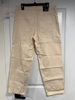 Banana Republic High-Rise Barrel Jeans Women's Size 30/10 in Light Ecru NWOT thumbnail 8