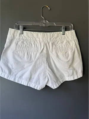 J.Crew White Cotton Chino Shorts Size 8 thumbnail 2