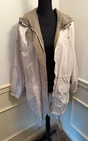 Vintage Mulberry Street Two-Tone Utility Jacket Ivory & Grey Gorpcore Coastal thumbnail 1