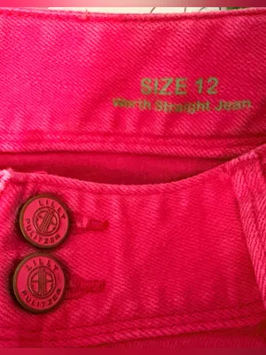 Lilly Pulitzer Worth Pink Straight Jeans size 12 thumbnail 7