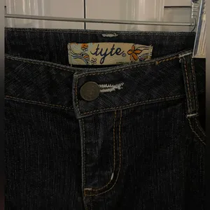 Y2K Low Rise Dark Blue Denim Jeans Early 2000's 32/32 Festival Western Indie thumbnail 6