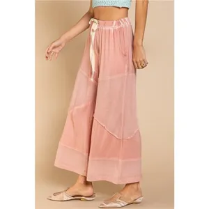 POL‎ Elastic Waistband Wide Leg Pants with Drawstring thumbnail 2