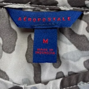 AEROPOSTALE Women's M Camisole Tank Top Gray Brown Animal Camo Pattern thumbnail 2