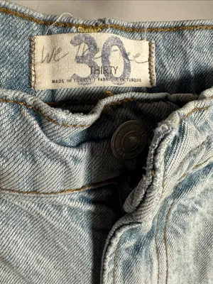 We The Free People Astoria Wide Leg Jeans Light Wash Blue 90s Size 30 thumbnail 4