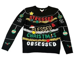 NO BO No Boundaries Christmas Sweater XL 15-17 thumbnail 1