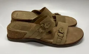 Clarks cork footbed‎ slip on sandals size 10 thumbnail 1