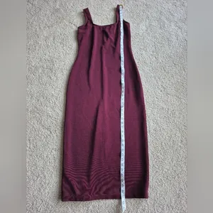 J. Crew vintage 90s Y2K 2000s friends square neck red maxi dress size large thumbnail 9