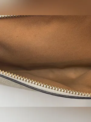 Coach Slim Trifold Wallet In Signature Canvas EUC Logo Designer thumbnail 12