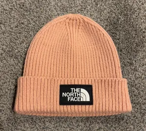 The North Face Peach Ribbed Cuffed Beanie thumbnail 1