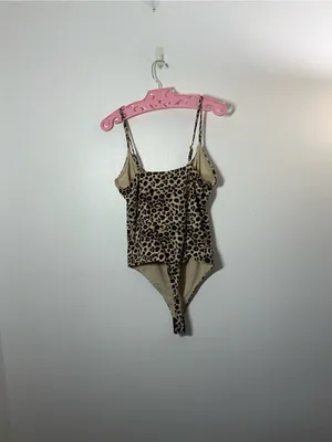 Suuksess Leopard Cami Bodysuit Size XL Brown thumbnail 2