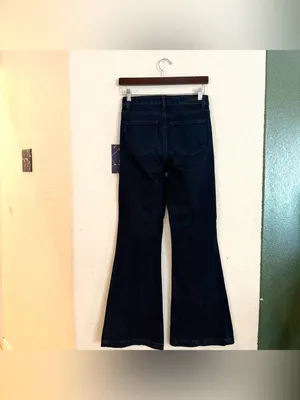Paige Womens Jeans Denim Dark Wash Genevieve Modern High Rise Flare Size 27 thumbnail 2
