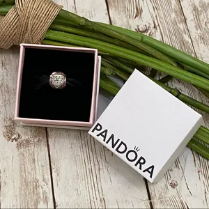 Authentic Pandora Sparkling Jolly Santa Red/Clear CZ Christmas Holiday Charm thumbnail 3
