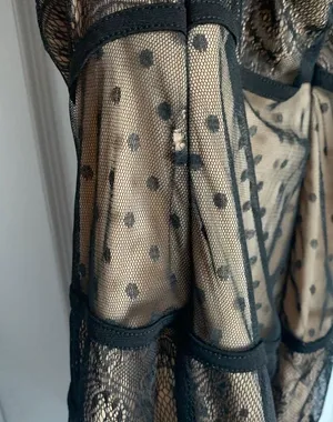 Sexy Cut Out Black Lace Dress Size Small Naked Look thumbnail 5