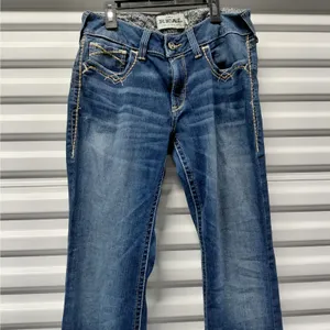 Ariat REAL Denim Womens Bootcut Jeans Size 31S Blue Western Cowgirl Equestrian thumbnail 4