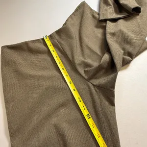 Eleven Luxe Dress Pants 10 Brown Micro Houndstooth High Waist Straight Leg Zip thumbnail 5