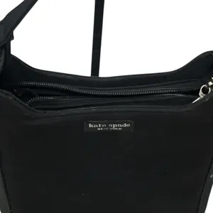 Kate Spade New York 90s Vintage Shoulder Bag Black Nylon Pocket Zipper Classic thumbnail 9
