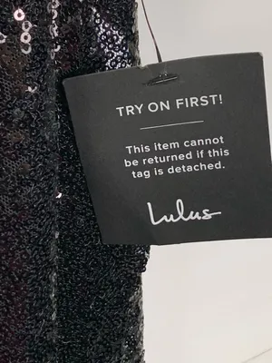 Lulus Black Sequin Mini Dress XS NWT Cocktail Party Homecoming Spaghetti Strap thumbnail 3
