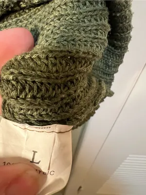 Women’s Size Large Sleeveless Sweater Reversible Scoop Neck V-Neck Knit Green thumbnail 4