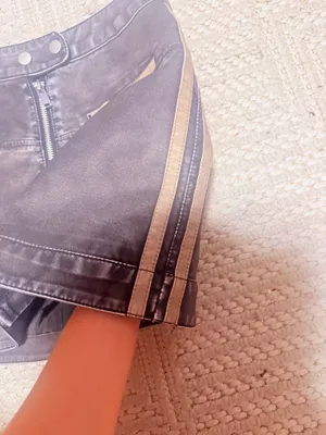 Black Leather Mini Skirt Size XS thumbnail 2