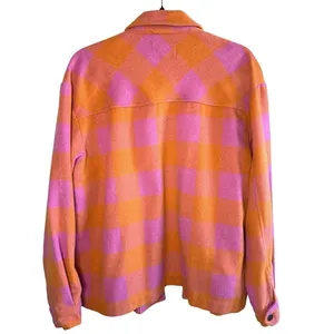 Velvet‎ Heart Sheryl Button Down Plaid Shacket Jacket Size M Pink Orange Flannel thumbnail 9
