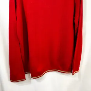White Stag XL Christmas Sweater‎ Santa Embroidered Merry Red Gold Ugly 1107 thumbnail 7
