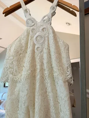 DO+BE White Lace Halter Dress Small NWT Boho Bridal Shower Rehearsal Dinner thumbnail 12