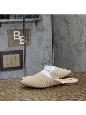 NWT Journee Collection Womens Knit Slip-On Aniee Mules ANIEE Beige Brown 7M thumbnail 12