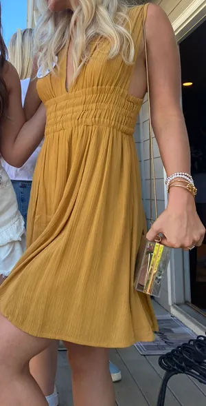 Mustard Yellow Dress thumbnail 3