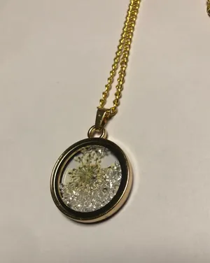 Press Flower Pendant Necklace Multi thumbnail 2